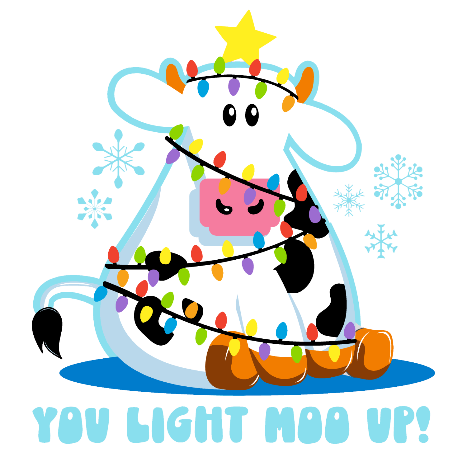 You Light Moo Up Adulte/Jeune/Enfant T