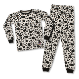 Ensemble pyjama 2 pièces à pois pour enfants/jeunes