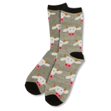 COWS Adult Grey Socks