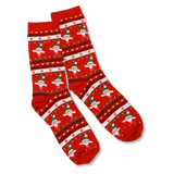 COWS Christmas Adult Socks - Red