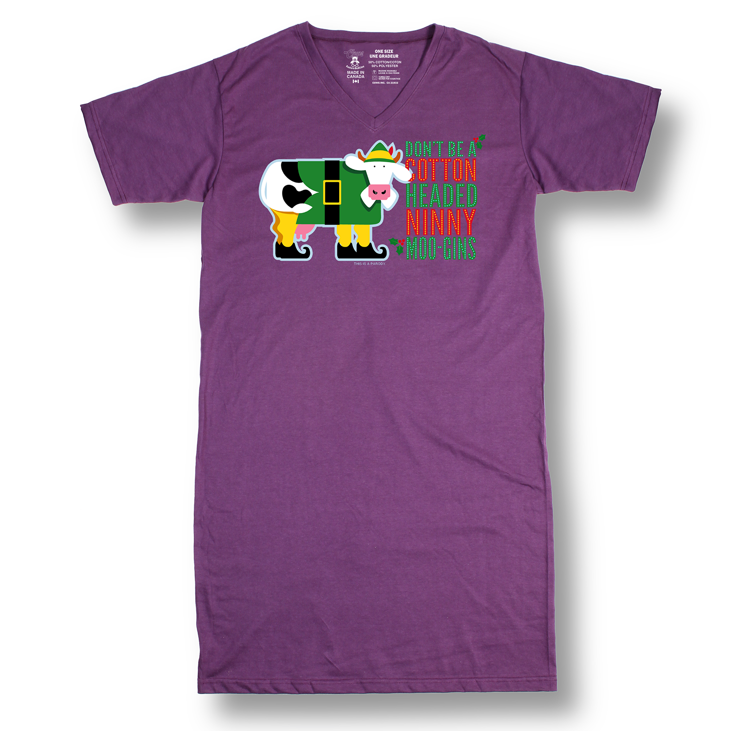 One Size COWristmas Nightshirt