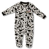 Dormeuse à pois pour bébé avec bonnet