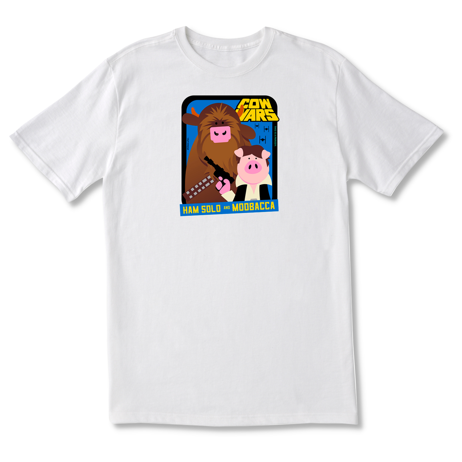 COW Wars Ham Solo and MOObacca Classic T