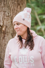 Tuque adulte rose tacheté
