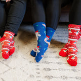 COWS Christmas Adult Socks - Blue