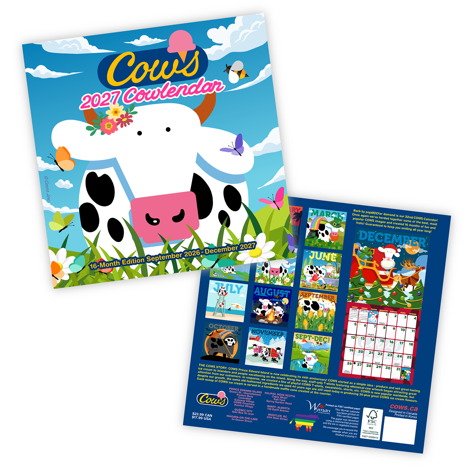 2027 COWS Wall COWlendar