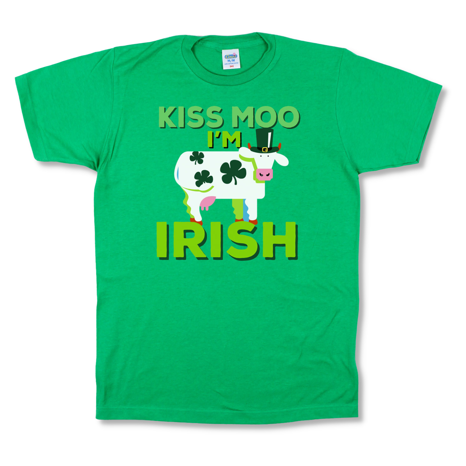 Kiss MOO Je suis irlandais adulte T