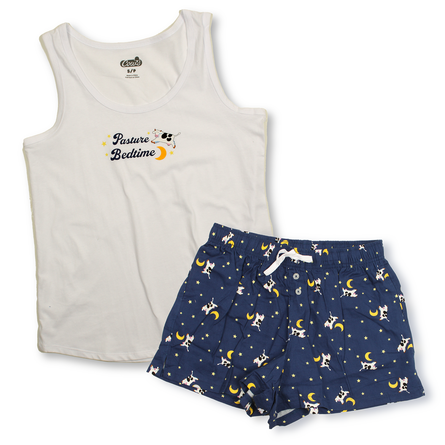 Tank Top and Shorts PJ Set - Pasture Bedtime