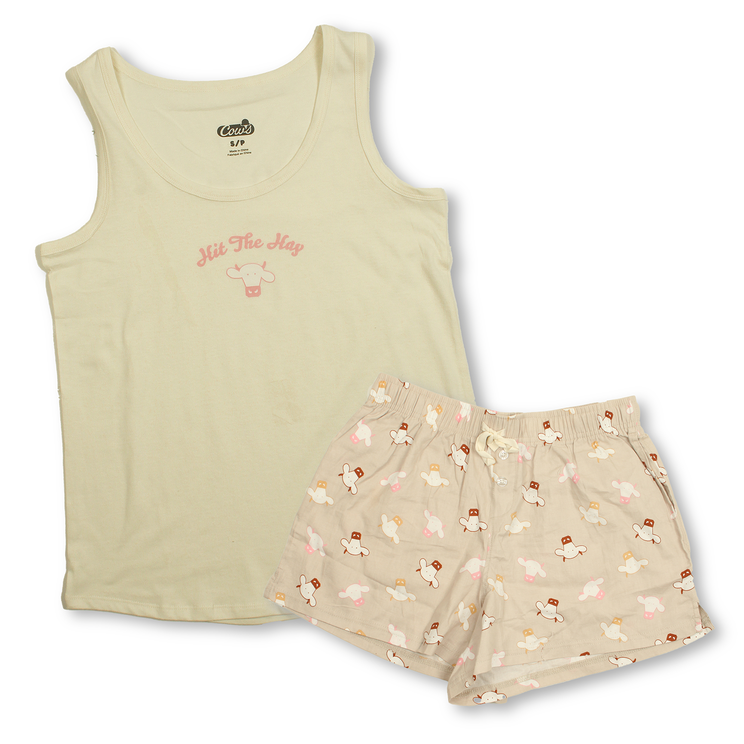 Tank Top and Shorts PJ Set - Hit the Hay