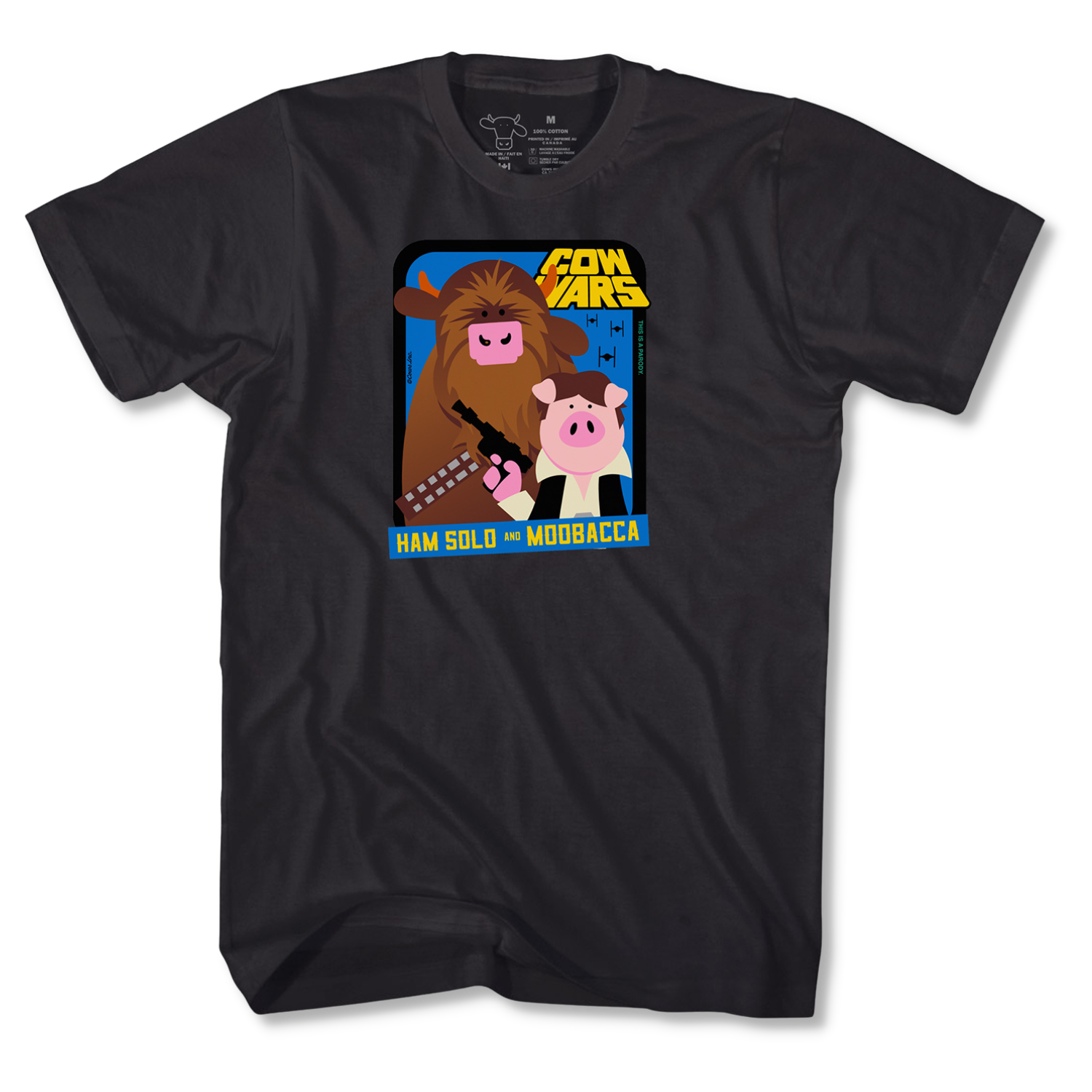 COW Wars Ham Solo and MOObacca Classic T