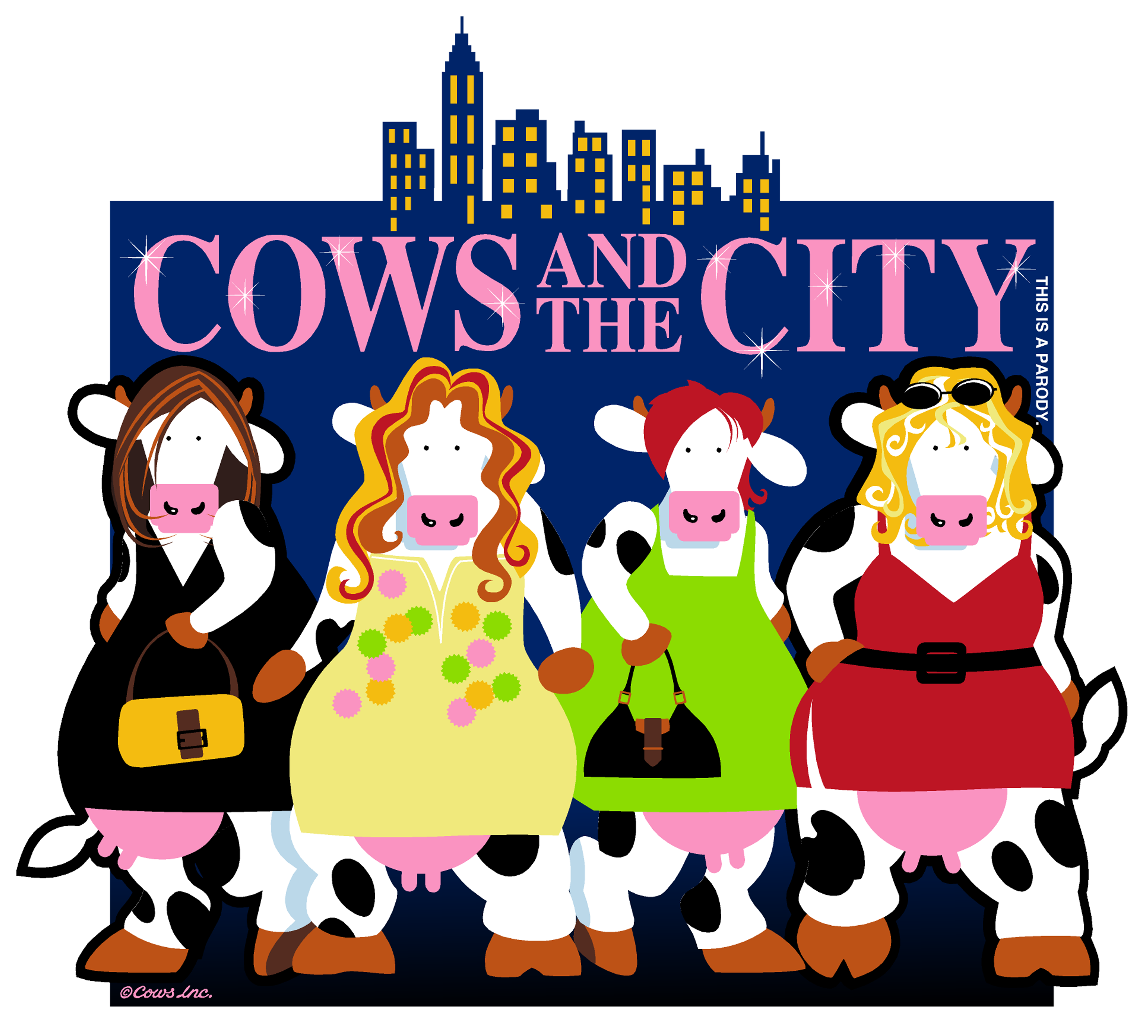 Vaches et la ville COWS Classic Adulte T